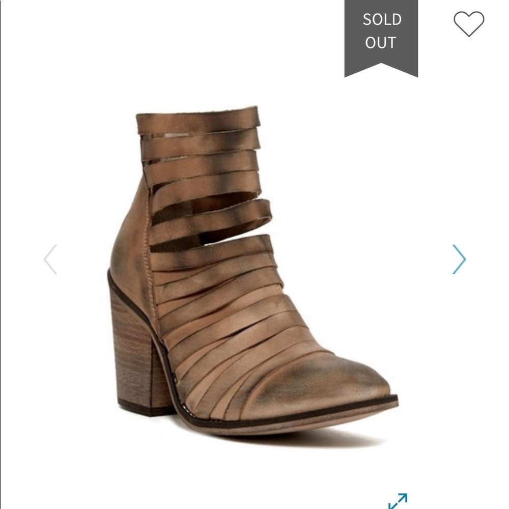 Free People Hybrid Strappy Leather Bootie
